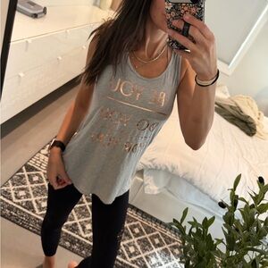 Women's Gray Graphic Tank Top